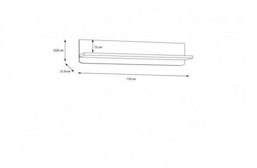 Полка подвесная PL- Forte Surfinio SFNB01