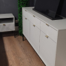 Комод PIASKI NOVA KSZ154, ДСП/МДФ/Белый, 154х83х39см 