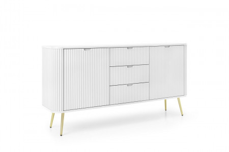 Комод Perfect Home Зова/Zova 2-дверный с 3 ящиками и золотыми ножками KSZ168 Белый