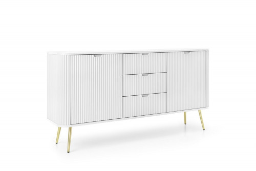 Комод Perfect Home Зова/Zova 2-дверный с 3 ящиками и золотыми ножками KSZ168 Белый