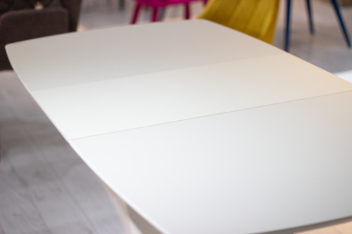 Стол обеденный IMP- Asti капучино, МДФ + стекло, 110+60 см 