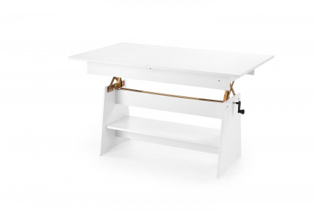 Стол трансформер раскладной HALMAR ERIKA белый 120-160 см