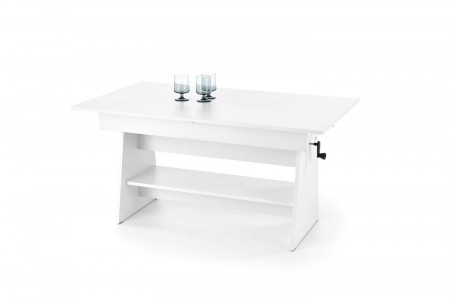 Стол трансформер раскладной HALMAR ERIKA белый 120-160 см