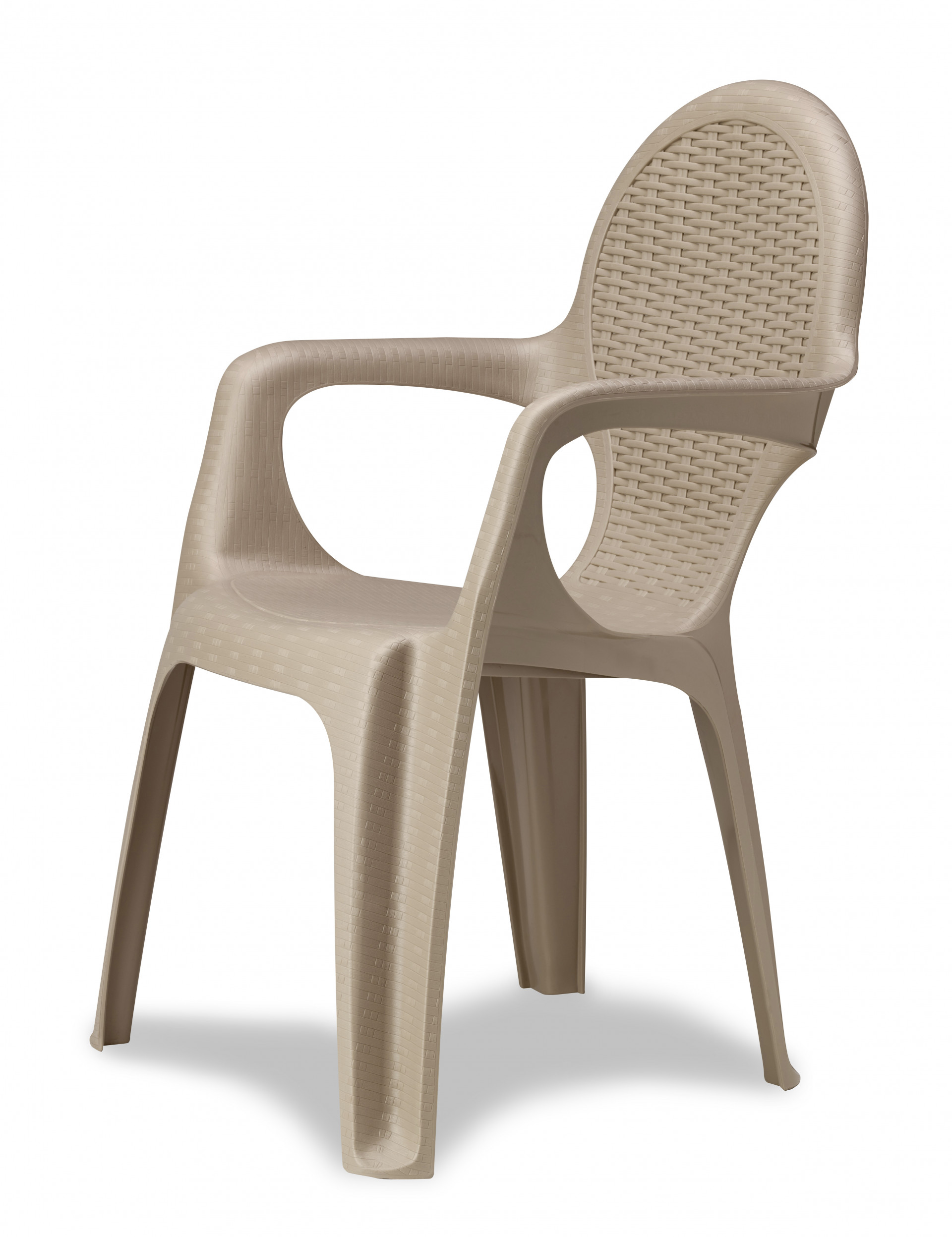 Кресло из полипропилена OST-  Intrecciata (антрацит,серо-бежевий)
