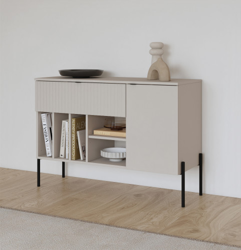 Комод на 1 дверь и 1 ящик Helvetia ORE 24KROG45 (кашемир/кашемир в рубчик)