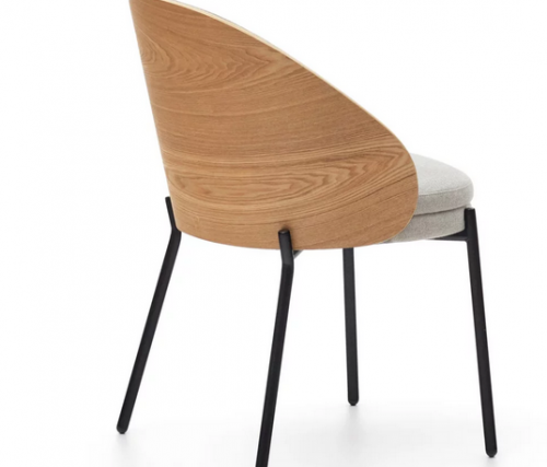 Стул обеденный CRV- Moon salt черные ножки