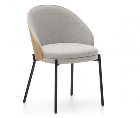 Стул обеденный CRV- Moon salt черные ножки