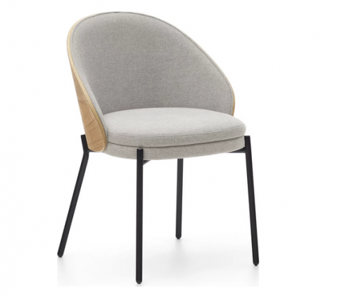 Стул обеденный CRV- Moon salt черные ножки