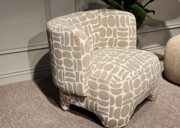 Кресло CRV- Evan Beige dots, бежевый