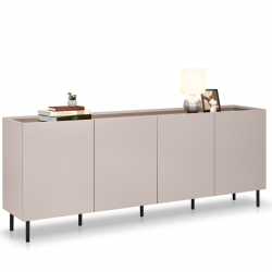 Комод MRK- Нео 4дв 2,0 м Глянец орех Макадамия/ супермат Тоффи 