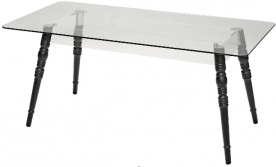 Стол обеденный стеклянный DAL SEGNO CA- Barocco (черный)
