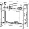 Кровать двухэтажная разборная с ламелями на деревянной основе KOD- Тандем 2