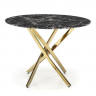 Стол стеклянный PL- HALMAR RAYMOND 2 черный мрамор/ золото