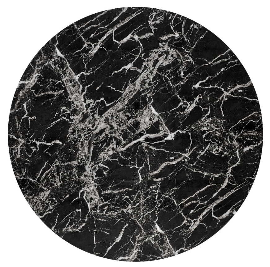 Стол стеклянный PL- HALMAR RAYMOND 2 черный мрамор/ золото