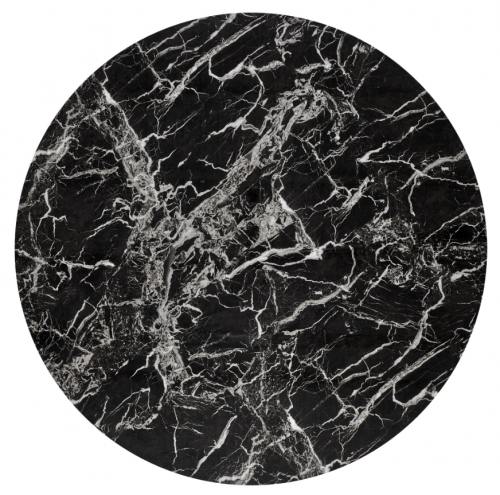 Стол стеклянный PL- HALMAR RAYMOND 2 черный мрамор/ золото