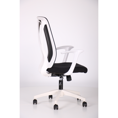 Кресло офисное AMF- Nickel White (сиденье Сидней-07/спинка Сетка SL-00 черная)