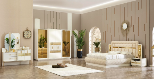 Спальный комплект Art-Deco EXI- Берлин с кроватью 180*200+ 6-дверный шкаф