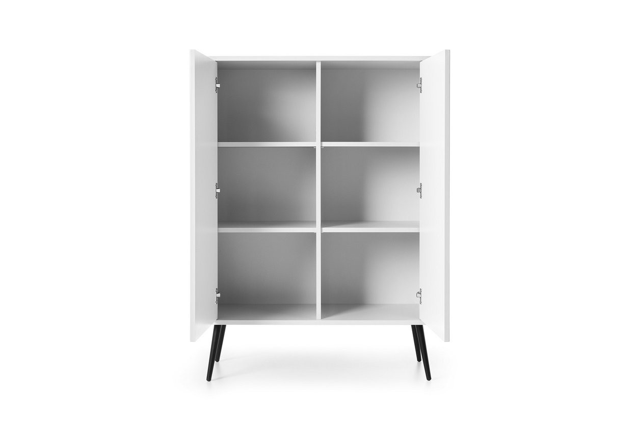 Комод Perfect Home Зова/Zova 2-дверный с черными ножками K103 Белый