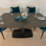 Стол обеденный NL- VULCAN oval (керамика черный)