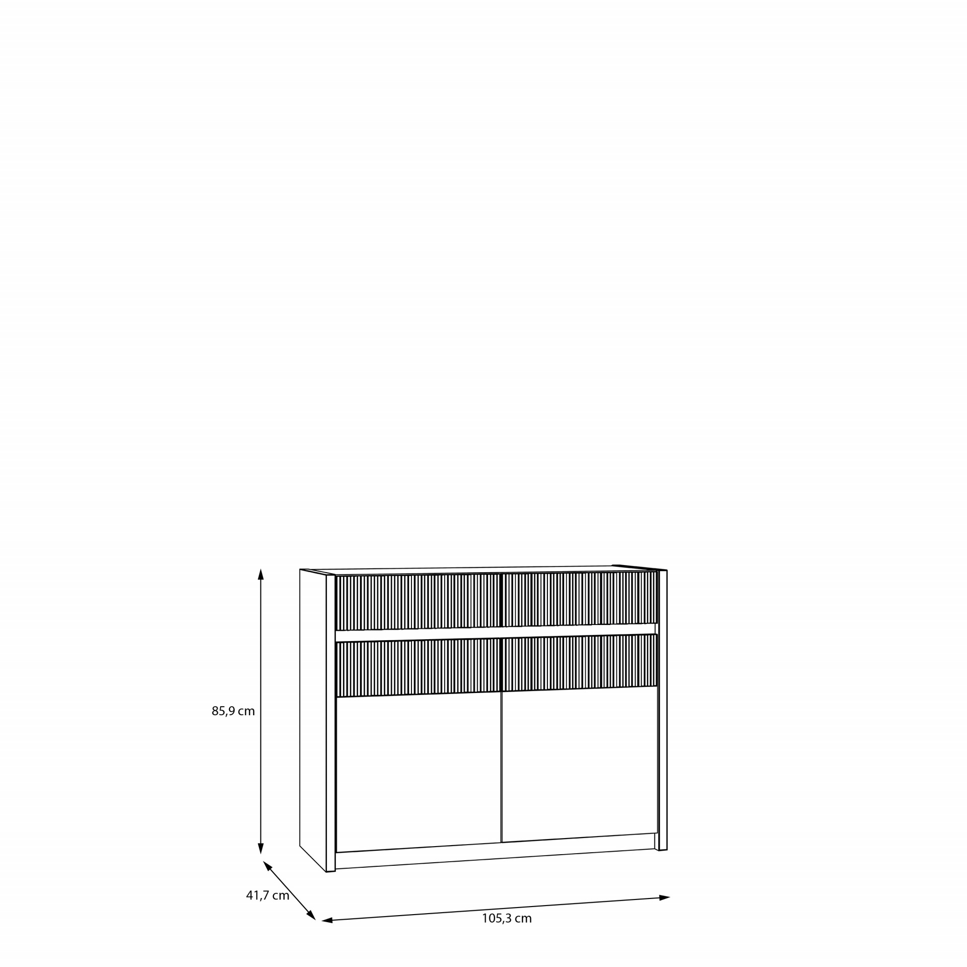 Комод с освещением Forte OAK SQUERE OSQK221B песочный