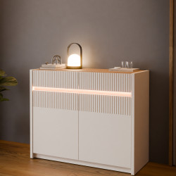 Комод с освещением Forte OAK SQUERE OSQK221B песочный