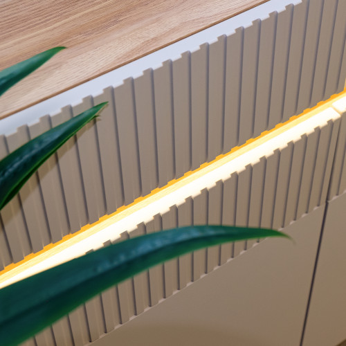 Комод с освещением Forte OAK SQUERE OSQK221B песочный