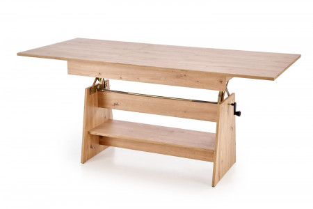 Стол трансформер раскладной HALMAR ERIKA дуб артизан 120-160 см