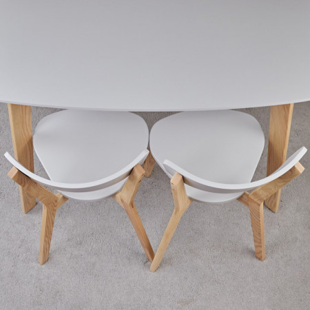 Кухонный комплект Ont- Винцензо 120 серый стол + 4 Стула Вито