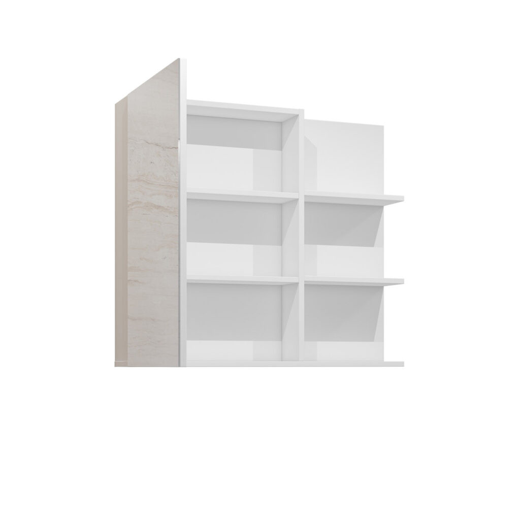 Шкаф настенный на 1 дверь с зеркалом для ванной Helvetia IRVINE 309WNP20 (белый)