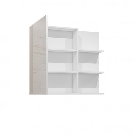 Шкаф настенный на 1 дверь с зеркалом для ванной Helvetia IRVINE 309WNP20 (белый)