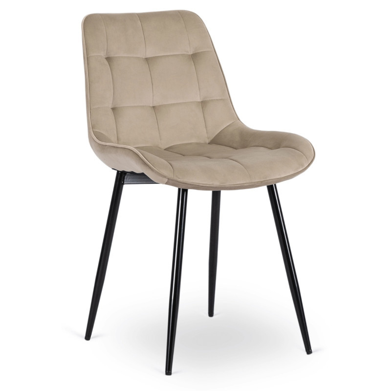 Стул обеденный MEBEL ELITE CHRIS бежевый велюр