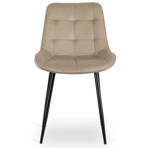 Стул обеденный MEBEL ELITE CHRIS бежевый велюр