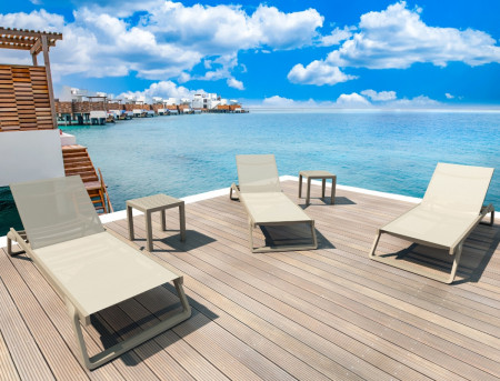 Шезлонг из полипропилена Siesta Tropic (бежевый)