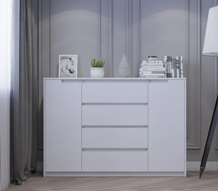 Большой комод EVR- Микс-3 белый