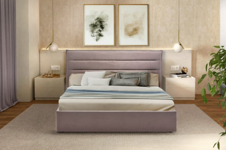 Кровать с подъемным механизмом BIO- Оливия (бежевый)