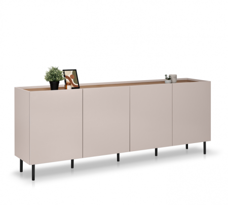 Комод MRK- Нео 4дв 2,0 м Глянец дуб Ливорно/ супермат Тоффи  