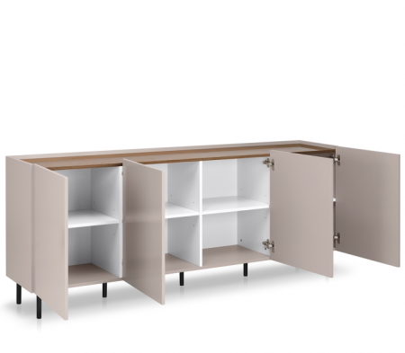 Комод MRK- Нео 4дв 2,0 м Глянец дуб Ливорно/ супермат Тоффи  