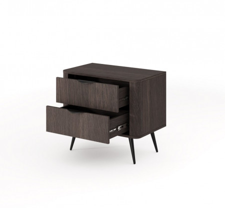 Тумба прикроватная Perfect home Veris 2S/63 (дуб дунин / черный)