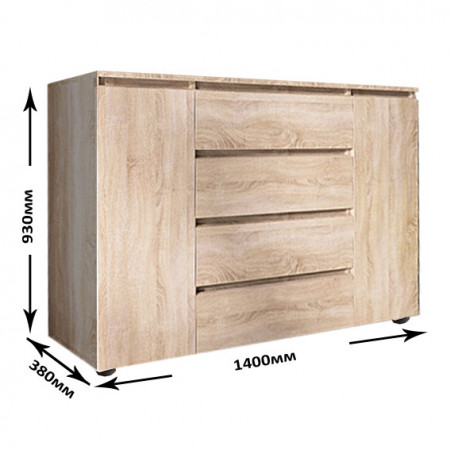 Спальня (модульная) EVR- Лайт-4 дуб Сонома