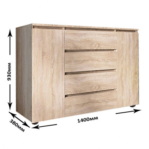 Спальня (модульная) EVR- Лайт-4 дуб Сонома