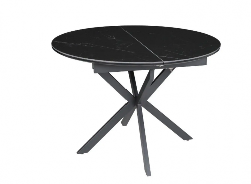Стол раскладной INI- GENEWA CERAMIC 105(140)*105 черный