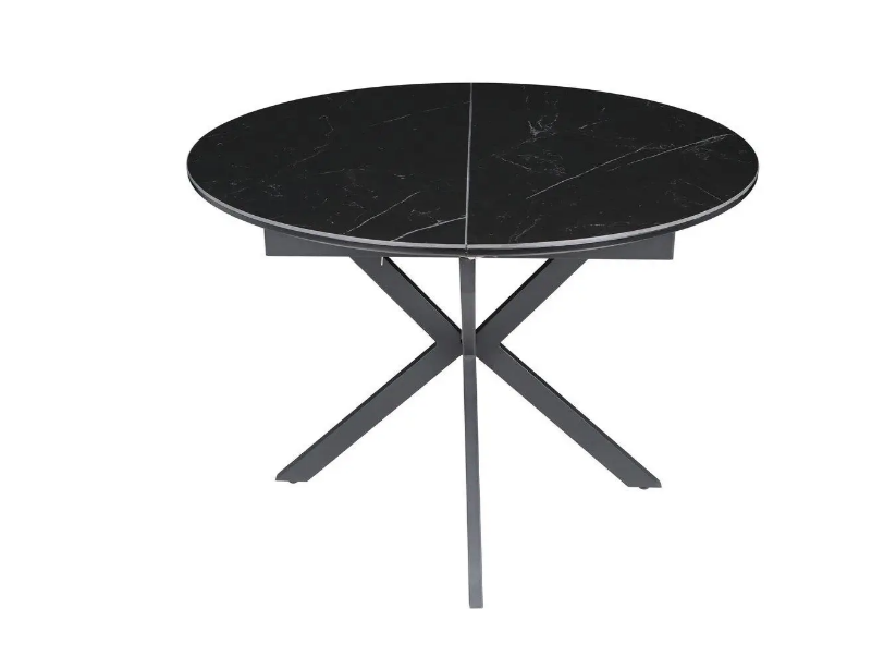 Стол раскладной INI- GENEWA CERAMIC 105(140)*105 черный