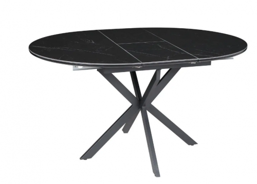 Стол раскладной INI- GENEWA CERAMIC 105(140)*105 черный
