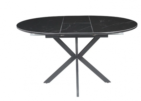 Стол раскладной INI- GENEWA CERAMIC 105(140)*105 черный
