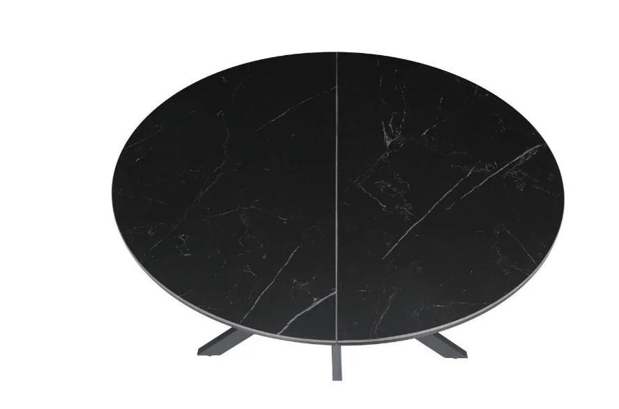 Стол раскладной INI- GENEWA CERAMIC 105(140)*105 черный