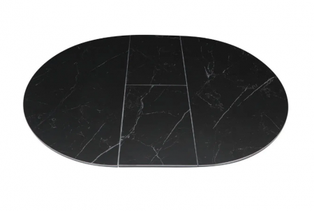 Стол раскладной INI- GENEWA CERAMIC 105(140)*105 черный