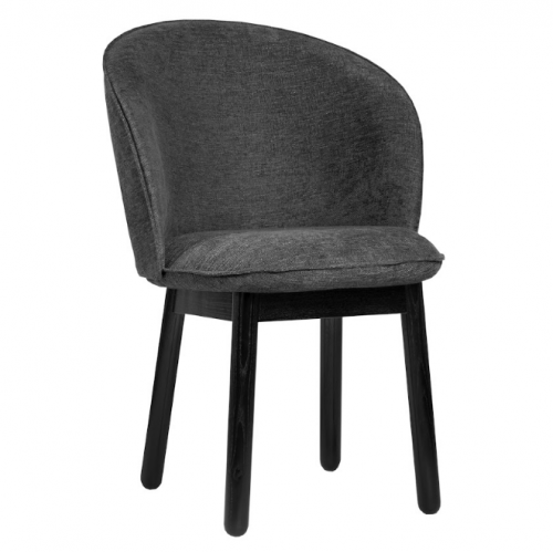 Стул обеденный LVK- Stitch comfort массив ясеня черный ткань (Superior 19)