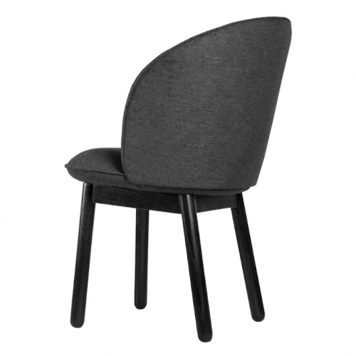 Стул обеденный LVK- Stitch comfort массив ясеня черный ткань (Superior 19)