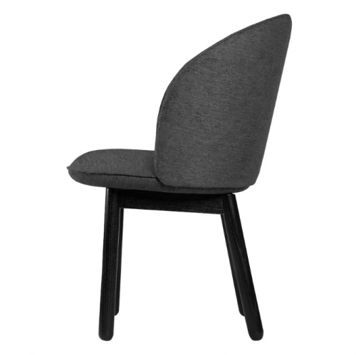 Стул обеденный LVK- Stitch comfort массив ясеня черный ткань (Superior 19)