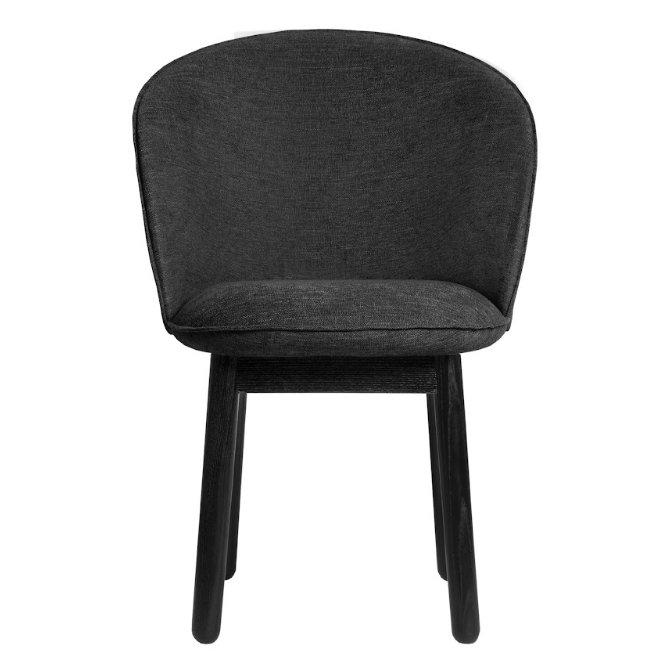 Стул обеденный LVK- Stitch comfort массив ясеня черный ткань (Superior 19)